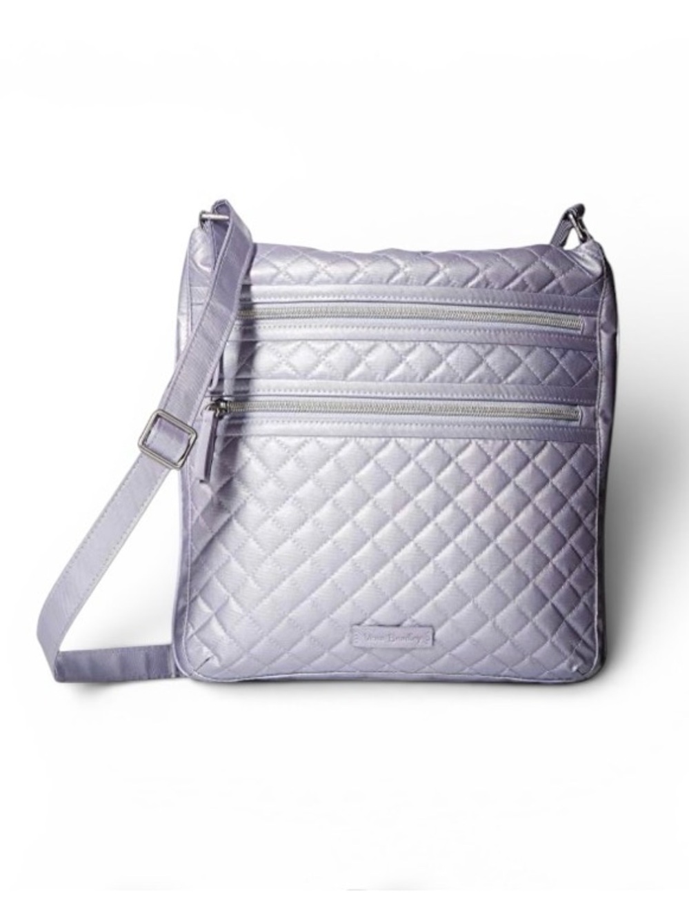 Vera Bradley Quilted Crossbody Bag Metallic Lavender Everyday Shoulder Bag